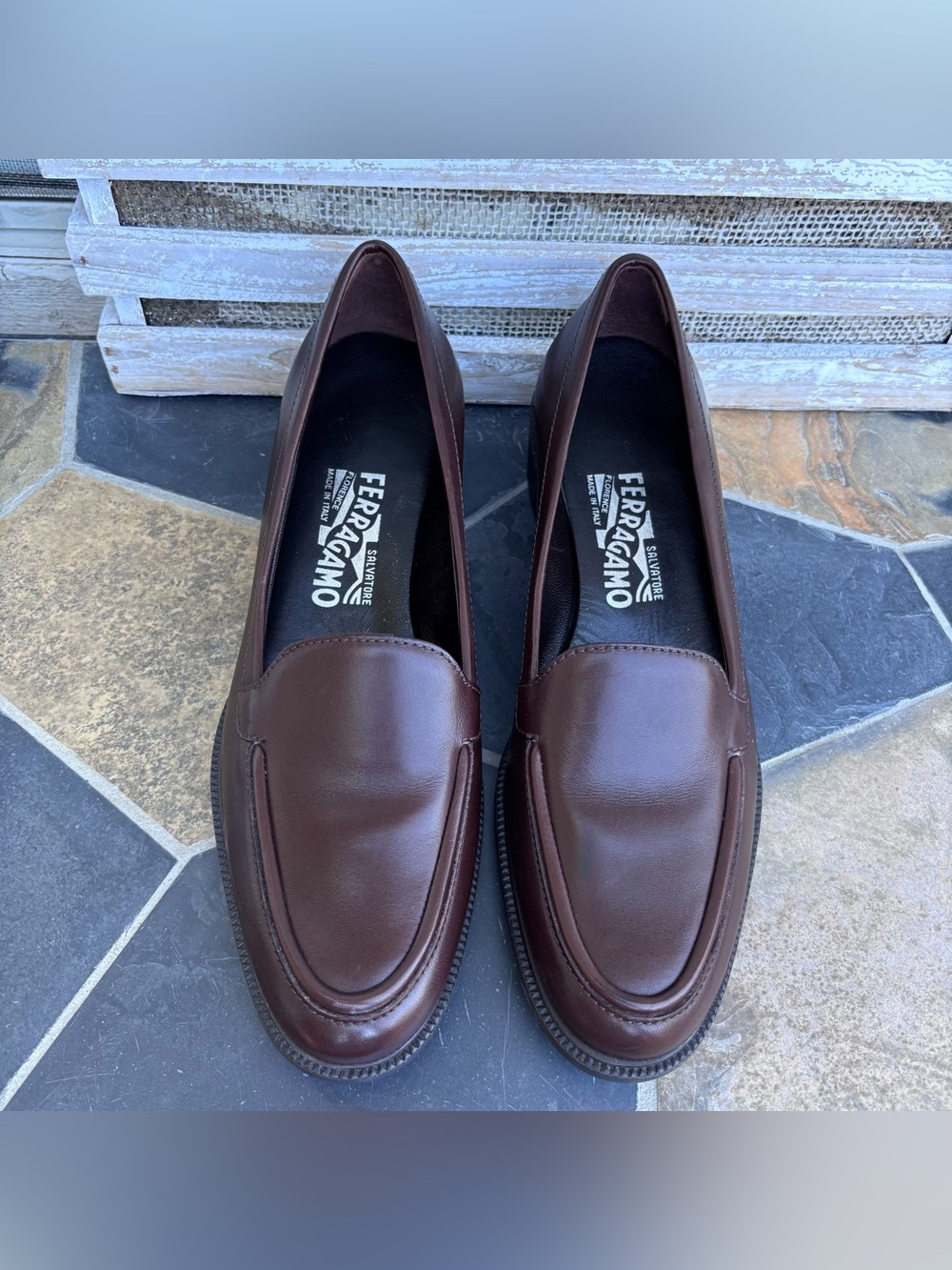 Salvatore Ferragamo Tiscio Leather Loafers